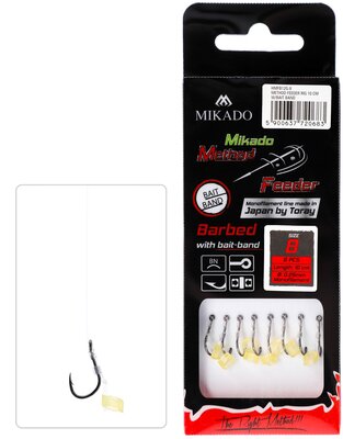 Mikado Method Feeder Rig - With Rubber - Barbed 8pc
